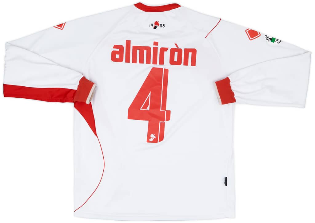 2009-10 Bari Match Issue Home L/S Shirt Almirón #4