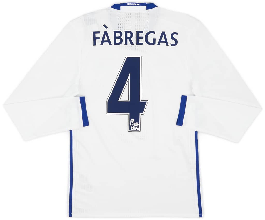 2016-17 Chelsea Player Issue Third L/S Shirt Fabregas #4 (S/M)