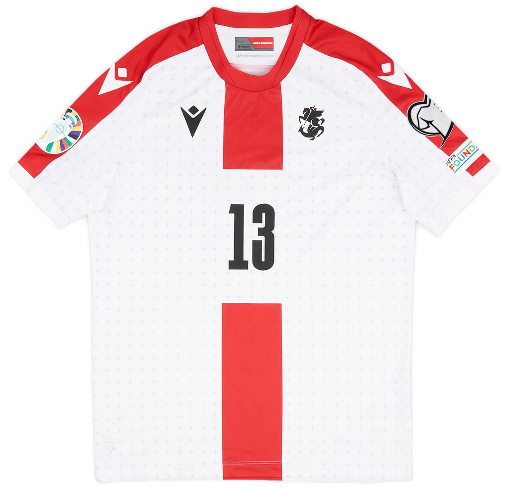 2023 Georgia Match Issue Home Shirt Gocholeishvili #13