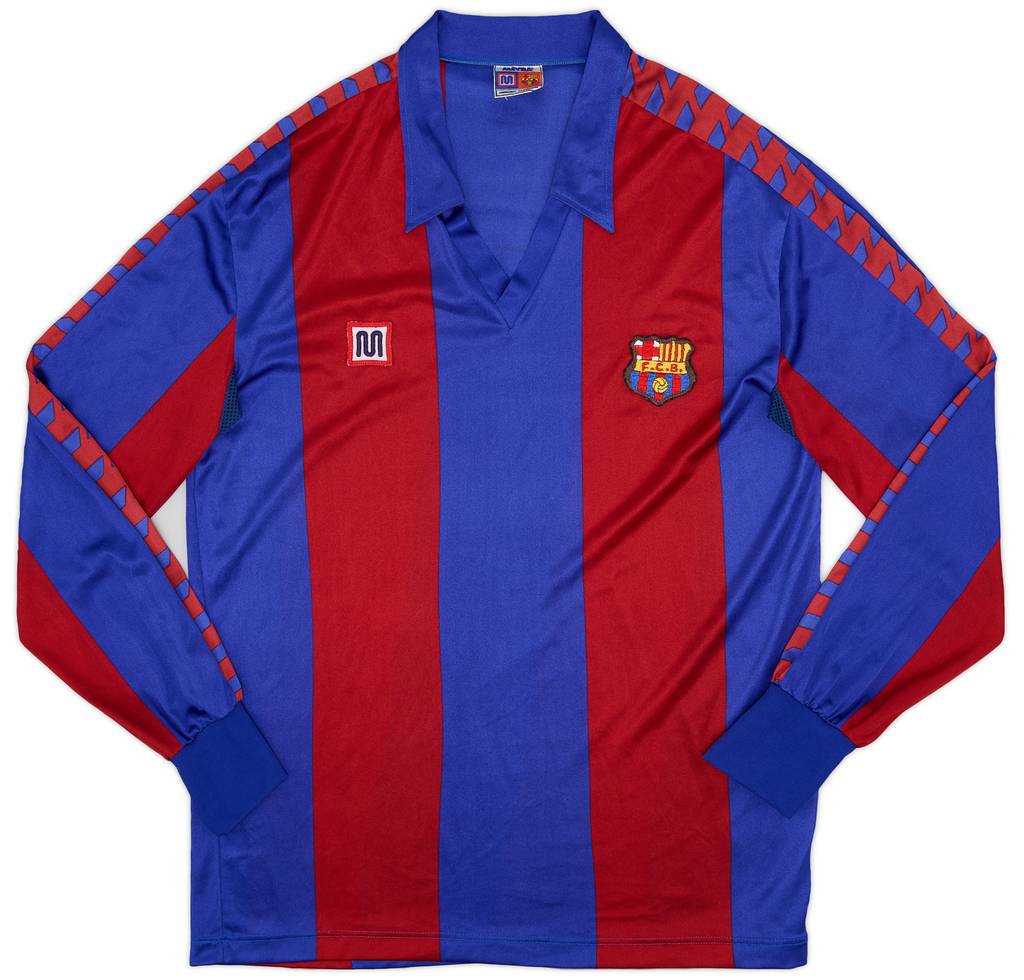 1984-89 Barcelona Home L/S Shirt - 10/10 - (XL)