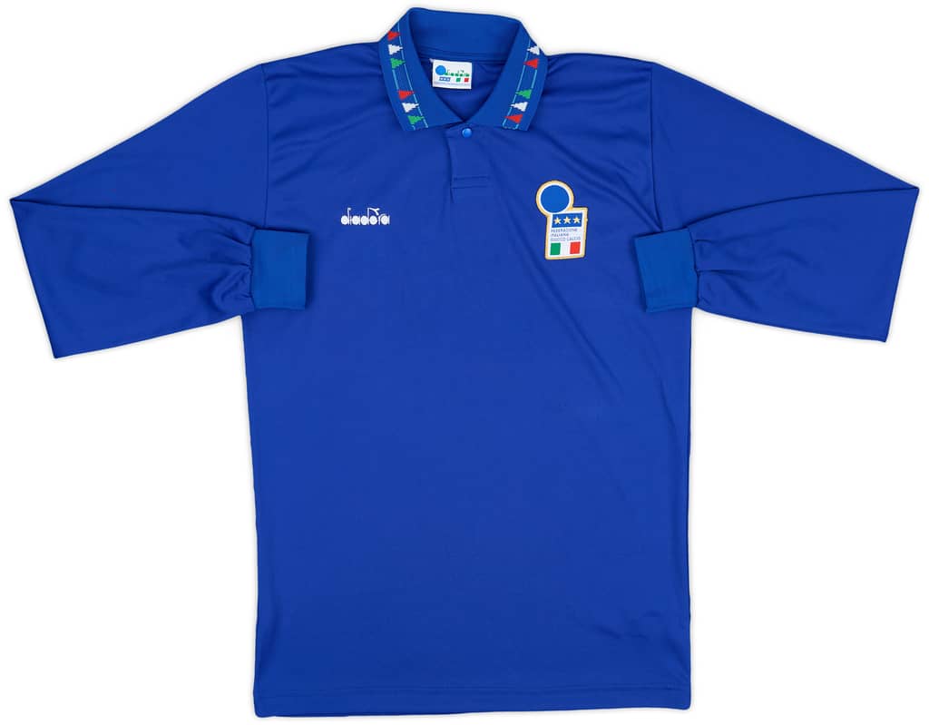 1992-93 Italy Home L/S Shirt - 9/10 - (M)
