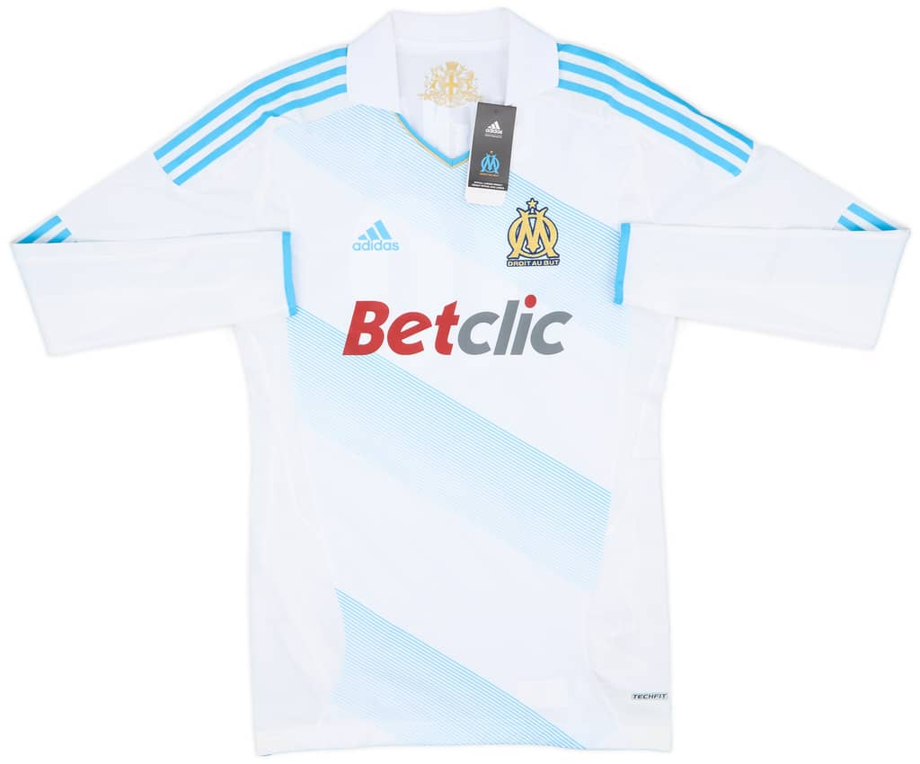 2011-12 Olympique Marseille Player Issue TechFit Home L/S Shirt Gignac #10 (L)