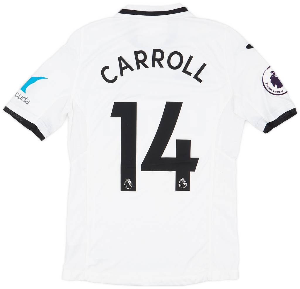 2017-18 Swansea Match Worn Home Shirt Carroll #14