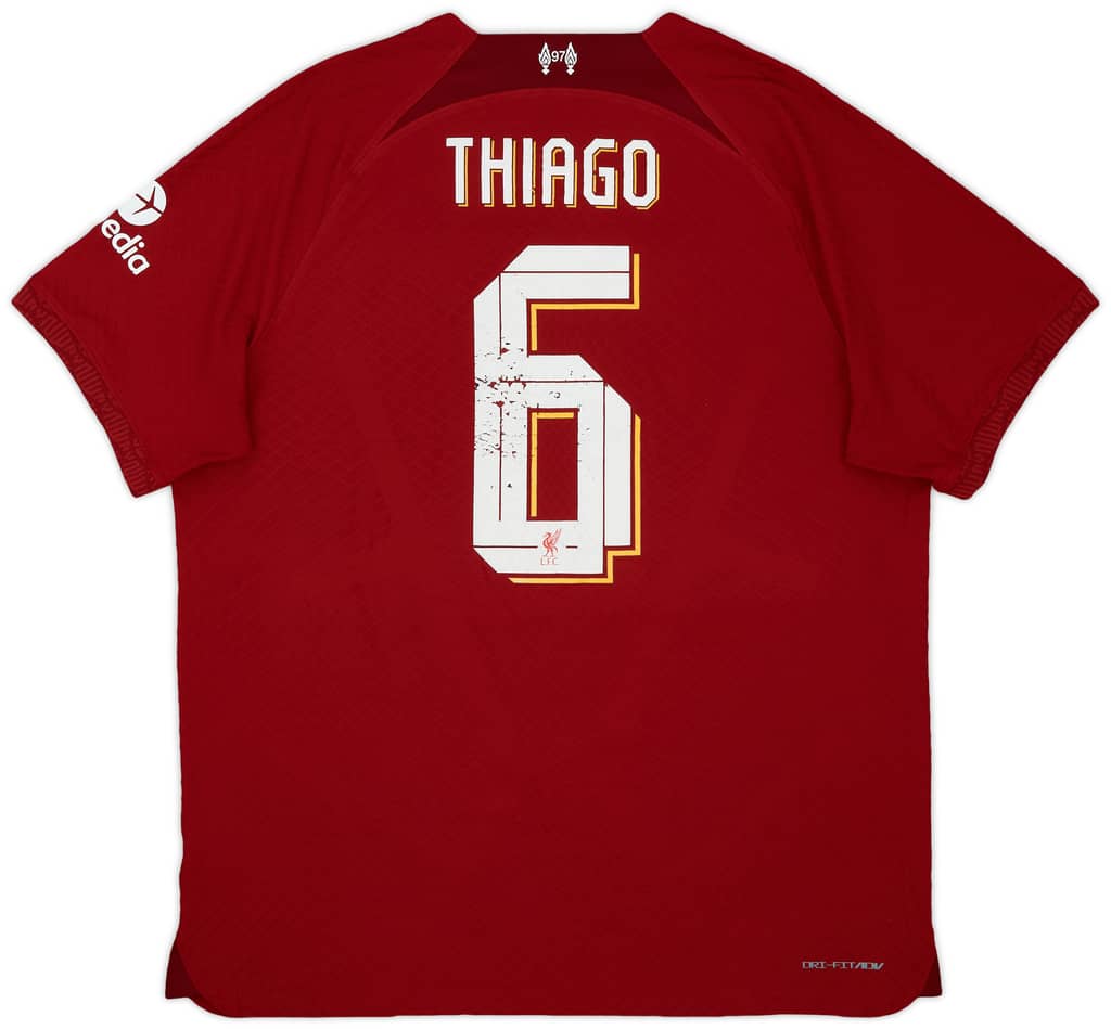 2022-23 Liverpool Authentic Home Shirt Thiago #6 - 5/10 - (XL)