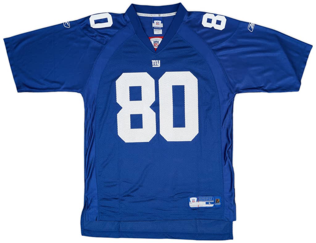 2005-06 New York Giants Shockey #80 Reebok On Field Home Jersey - 9/10 - (L)