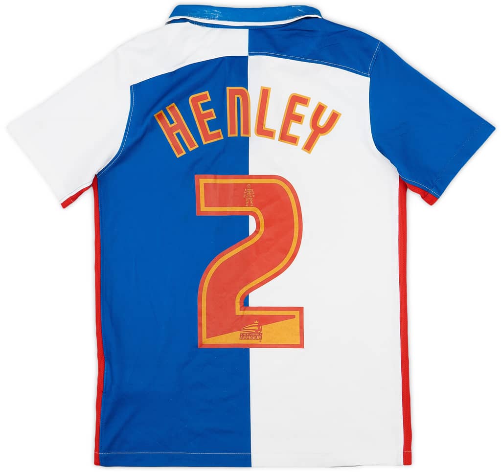 2015-16 Blackburn Home Shirt Henley #2 - 8/10 - (M.Boys)