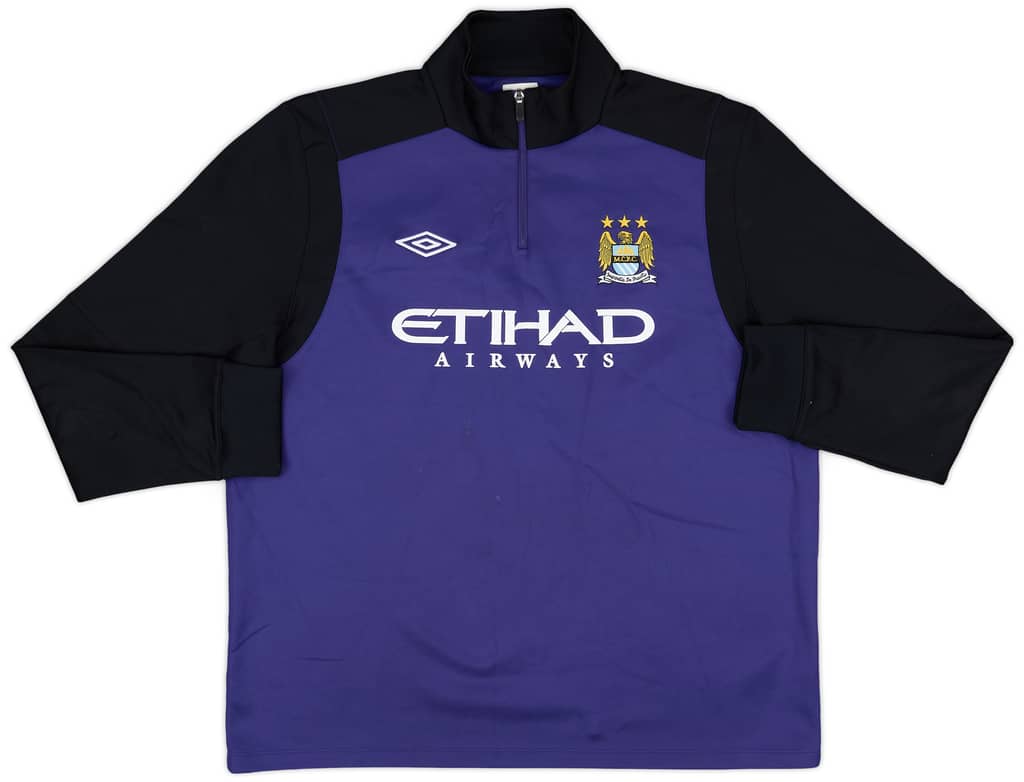 2012-13 Manchester City Umbro 1/4 Zip Drill Top - 8/10 - (XXL)