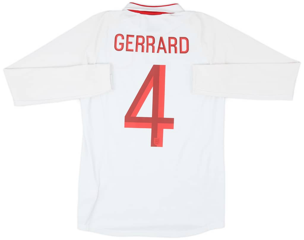 2012-13 England Home L/S Shirt Gerrard #4 - 10/10 - (XS)