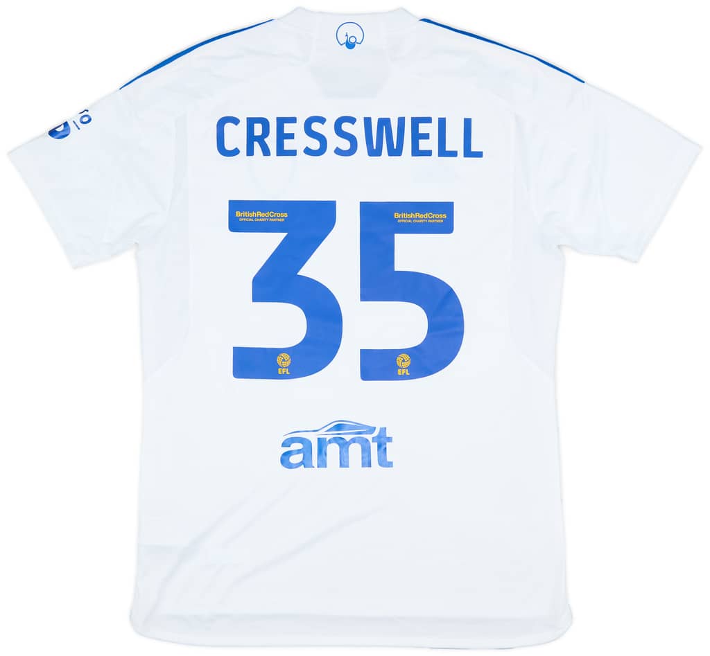 2023-24 Leeds Match Issue Home Shirt Cresswell #35