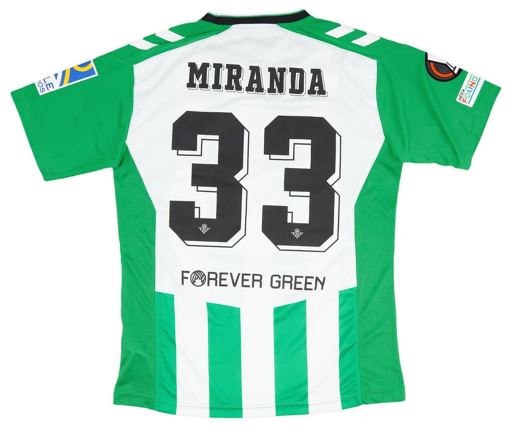 2022-23 Real Betis Match Issue Europa League Home Shirt Miranda #33