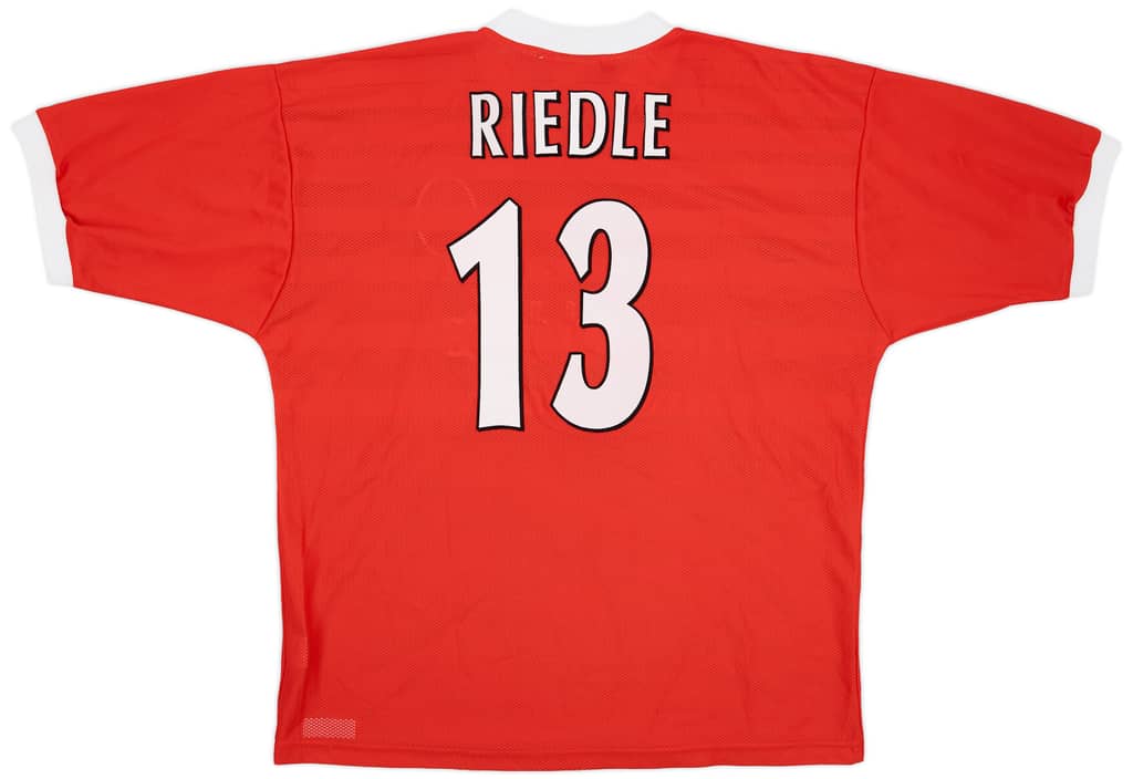 1998-99 Liverpool Match Issue UEFA Cup Home Shirt Riedle #13