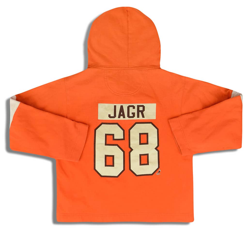 1990s Philadelphia Flyers Jagr #68 Hooded Jersey Sweat Top Y