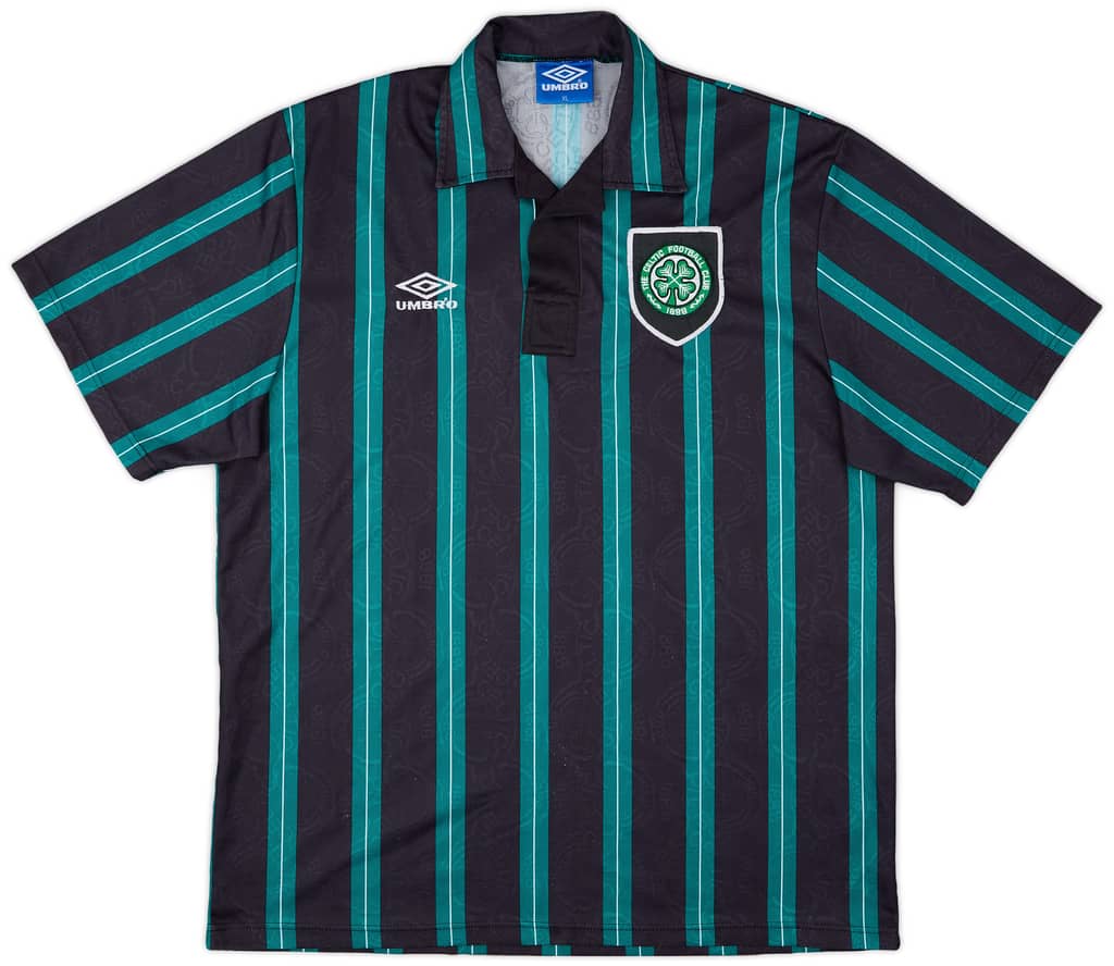 1992-93 Celtic Away Shirt - 8/10 - (XL)