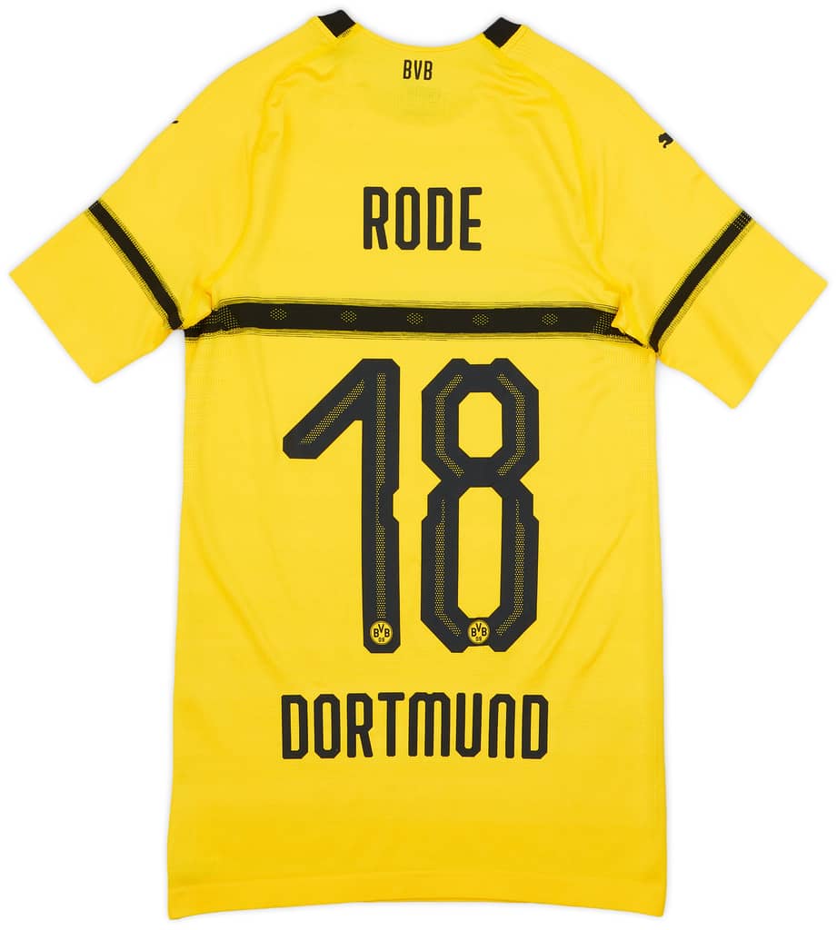 2018-19 Borussia Dortmund Player Issue European Home Shirt Rode #18 - 9/10 - (L)