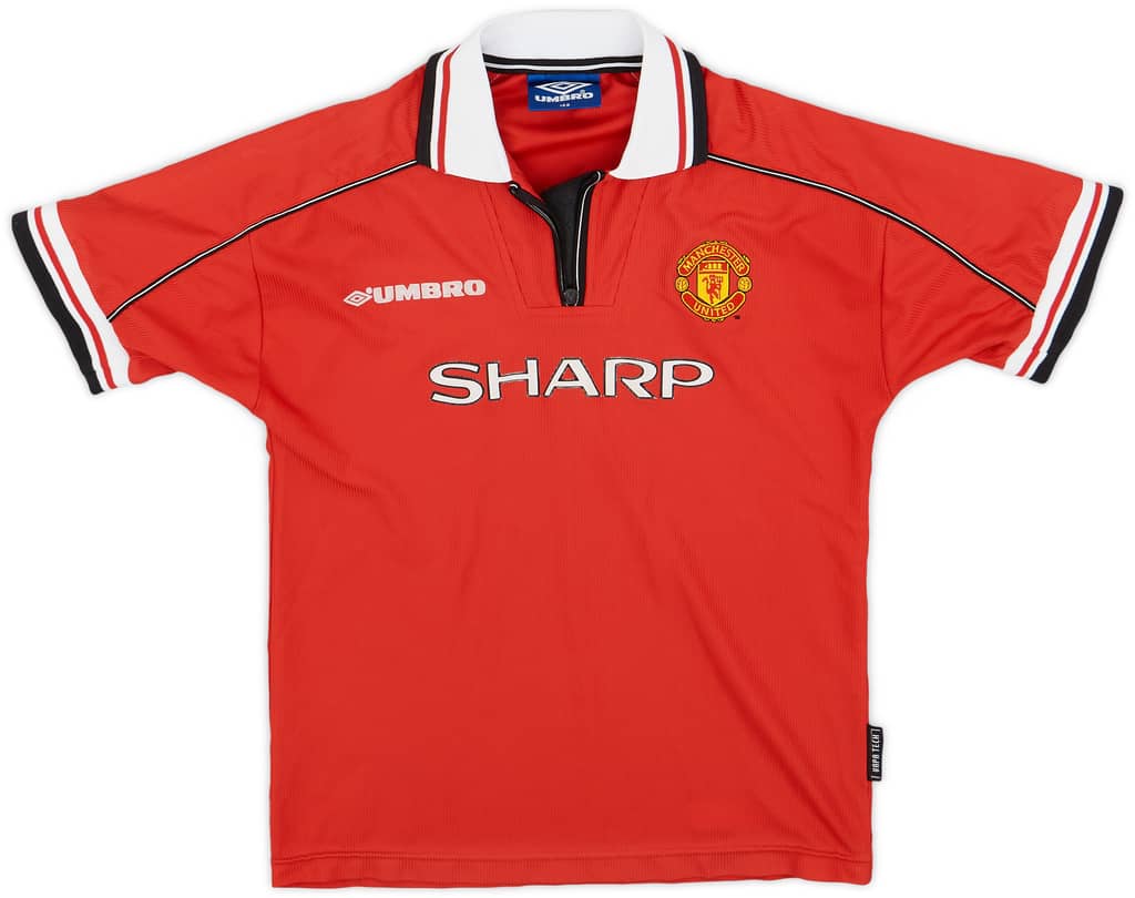 1998-00 Manchester United Home Shirt - 8/10 - (L.Boys)