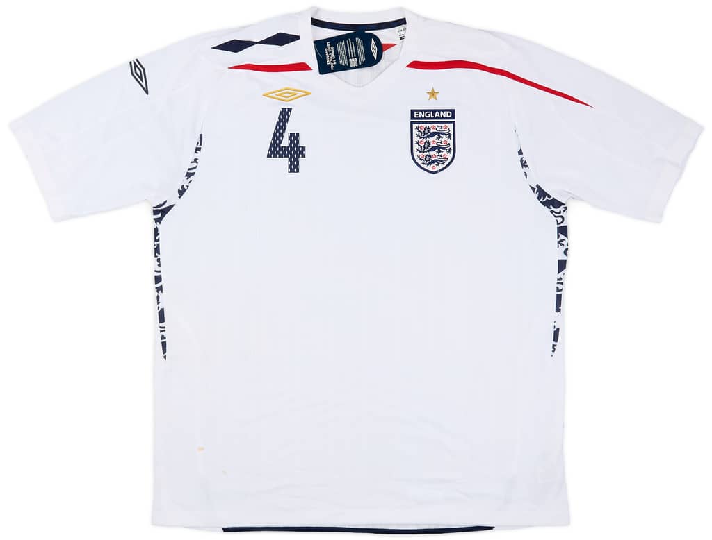 2007-09 England Home Shirt Gerrard #4 (XXL)