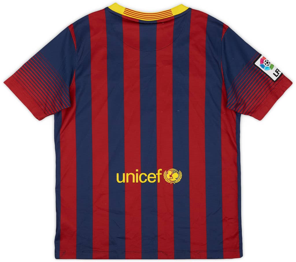 2013-14 Barcelona Home Shirt - 7/10 - (L.Boys)
