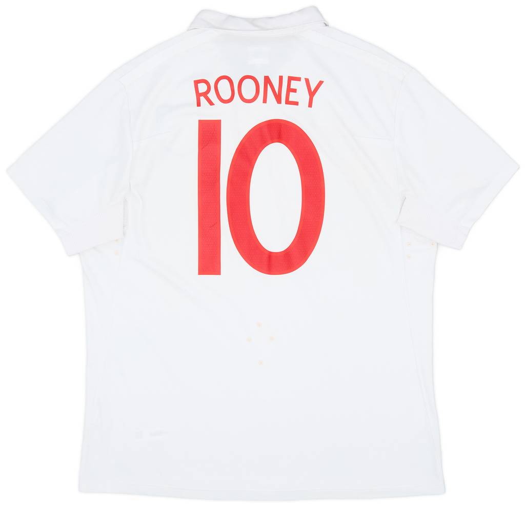 2009-10 England 'South Africa' Home Shirt Rooney #10 - 7/10 - (XL)