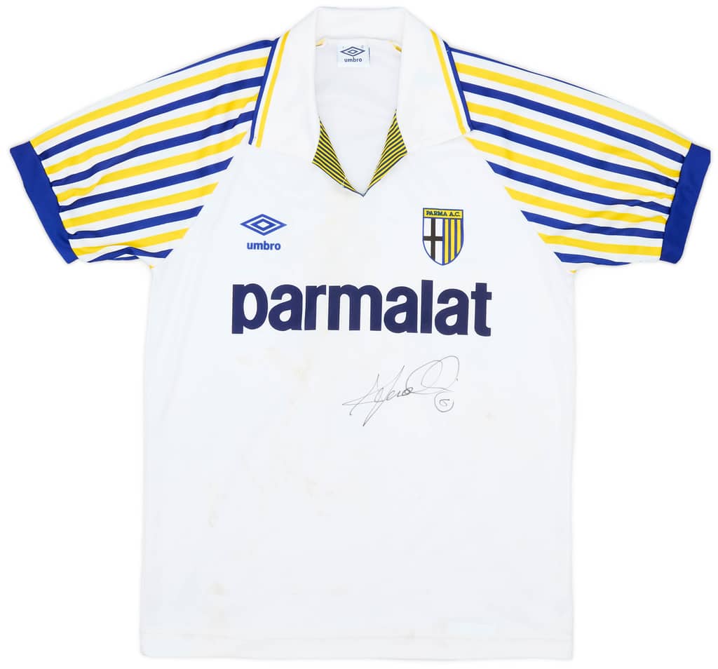 1990-91 Parma Signed Home Shirt - 5/10 - (S)