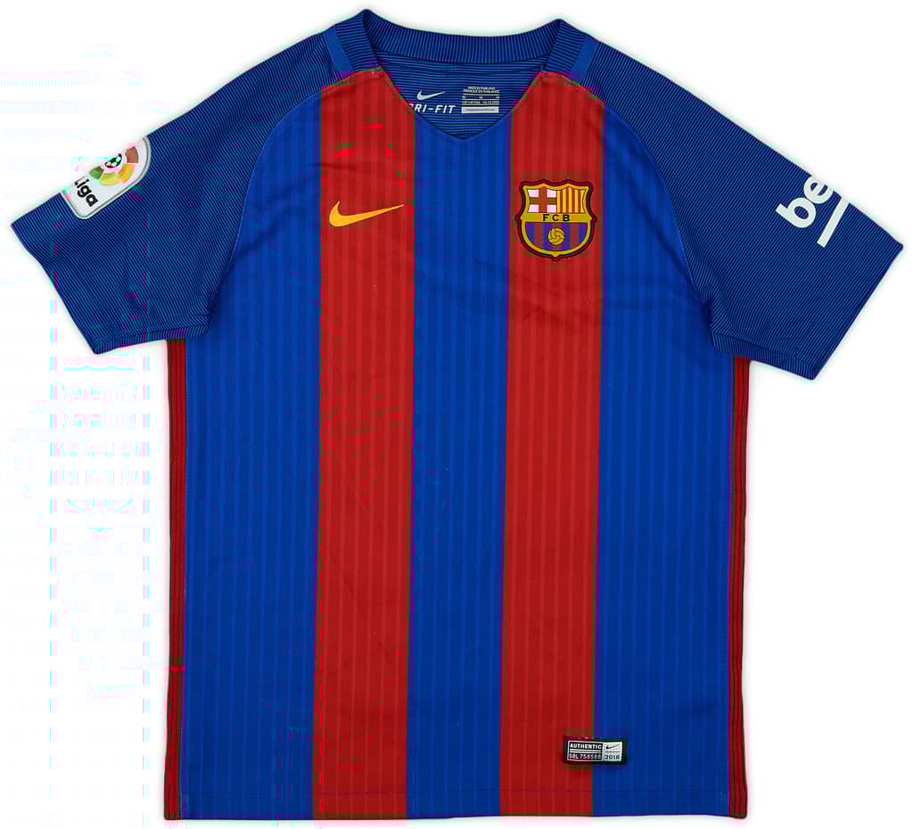 2016-17 Barcelona Home Shirt - 9/10 - (M.Boys)