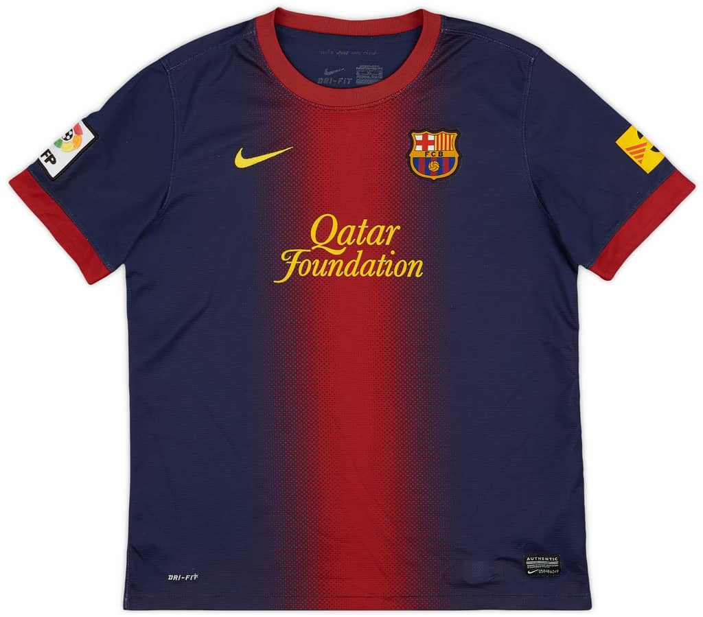 2012-13 Barcelona Home Shirt - 7/10 - (XL.Boys)