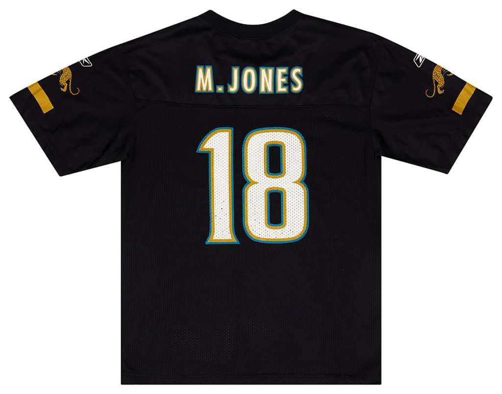 2007 Jacksonville Jaguars M. Jones #18 Reebok Replica Jersey (Alternate) Y