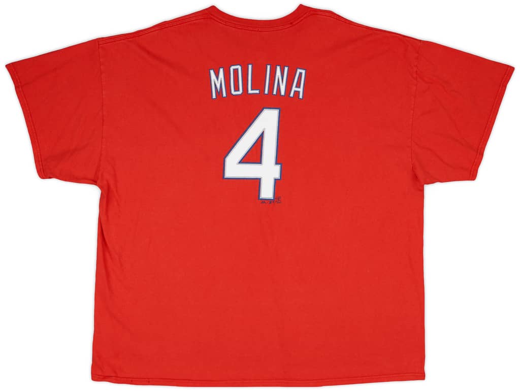 2015 St Louis Cardinals Molina #4 Majestic Tee - 7/10 - (XXL)