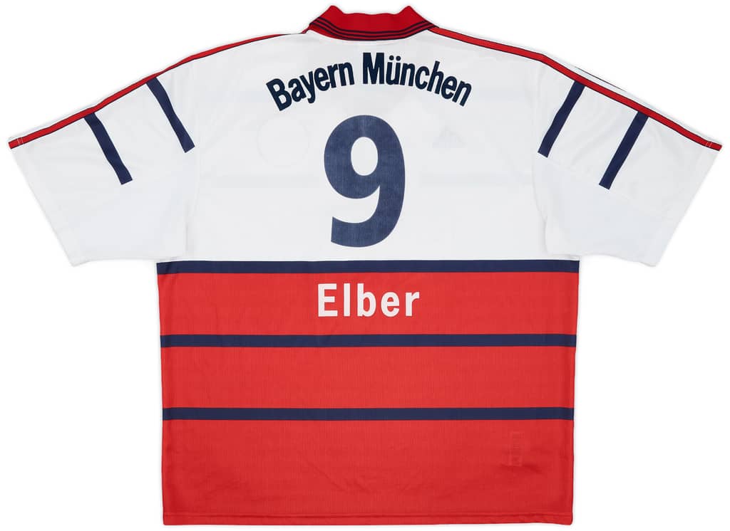 1998-00 Bayern Munich Away Shirt Elber #9 - 6/10 - (XXL)