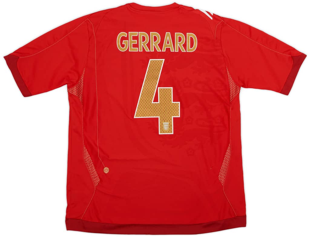 2006-08 England Away Shirt Gerrard #4 - 7/10 - (XL)
