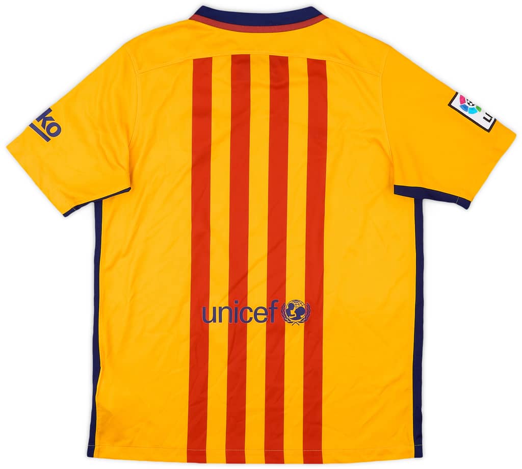2015-16 Barcelona Away Shirt - 8/10 - (XL.Boys)