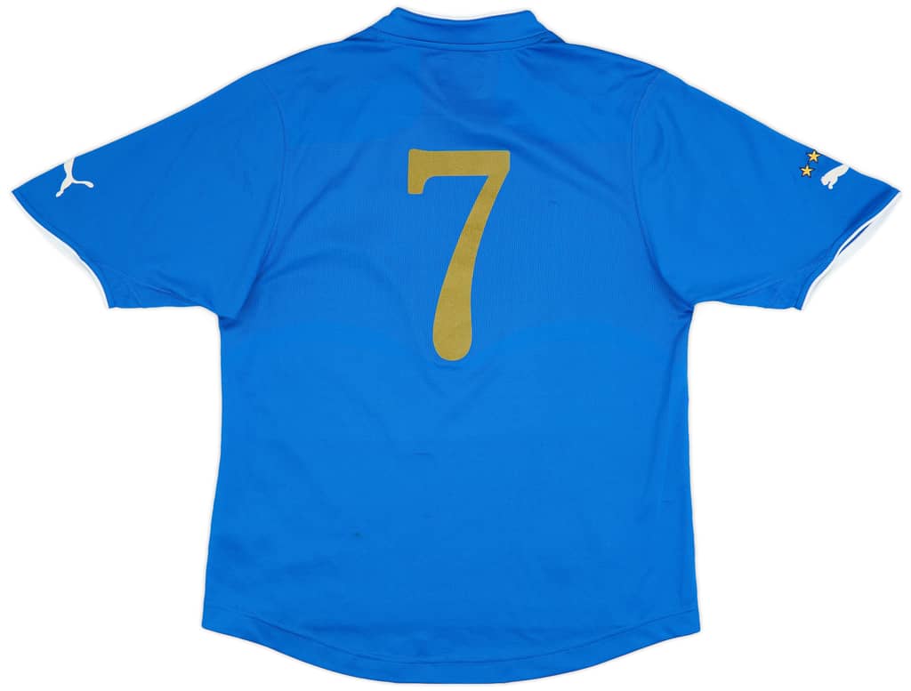 2003-04 Italy Home Shirt #7 - 8/10 - (XL)