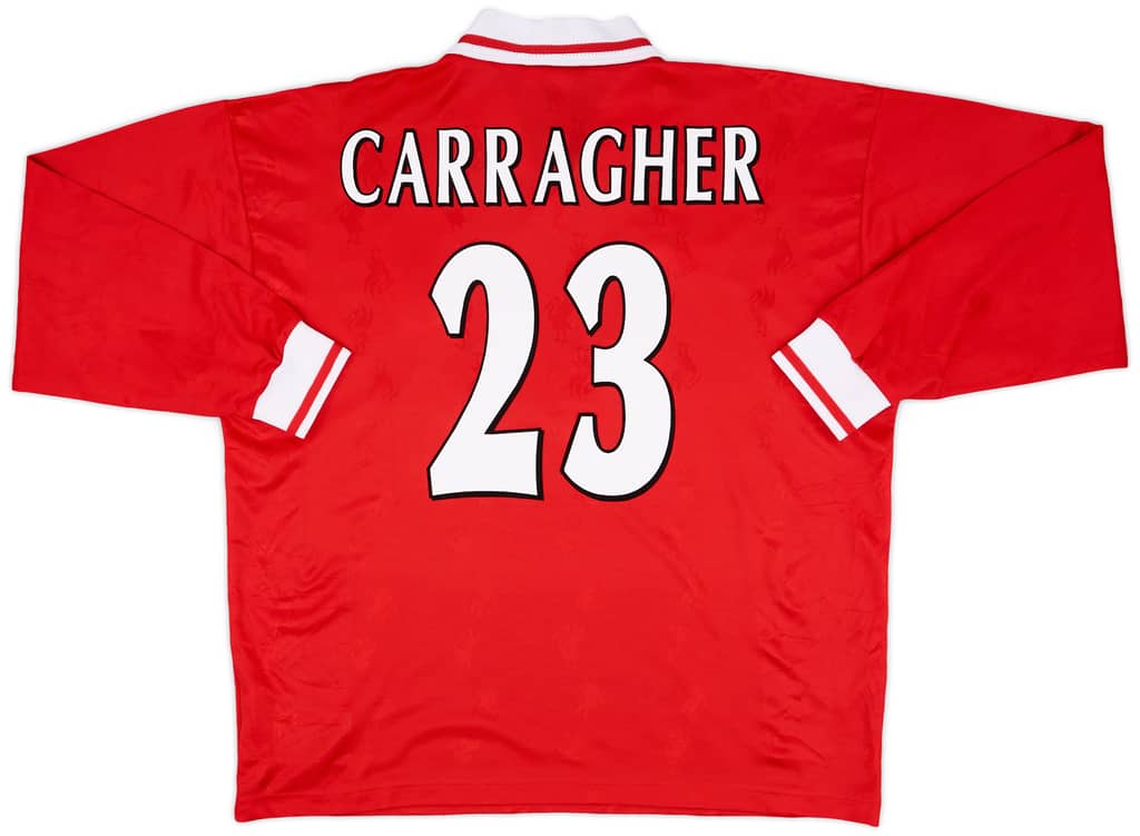 1996-98 Liverpool Home L/S Shirt Carragher #23 - 9/10 - (XL)