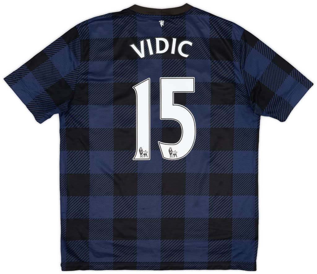 2013-14 Manchester United Away Shirt Vidic #15 - 8/10 - (L)