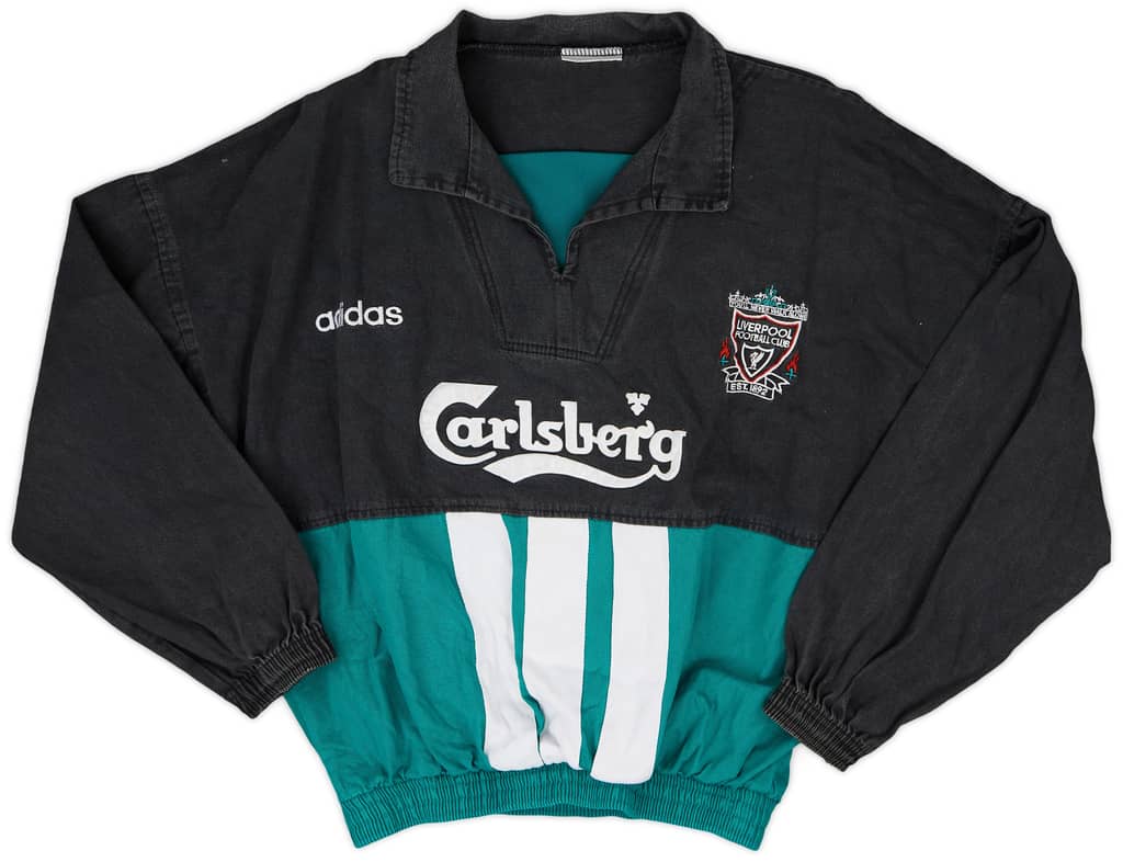 1993-95 Liverpool adidas Drill Top - 8/10 - (L)
