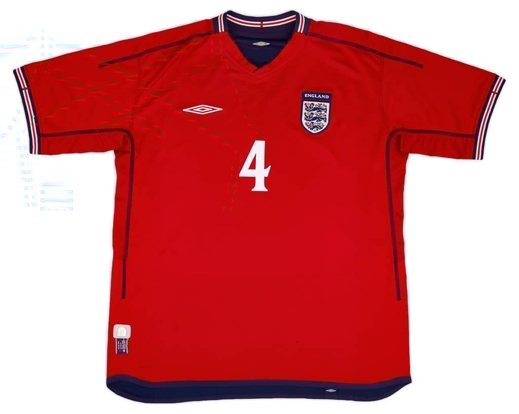 2002-04 England Away Shirt Gerrard #4 - 8/10 - (S)