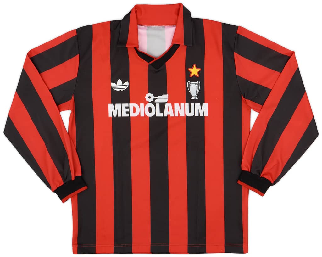 1990-91 AC Milan Home L/S Shirt - 8/10 - (M)