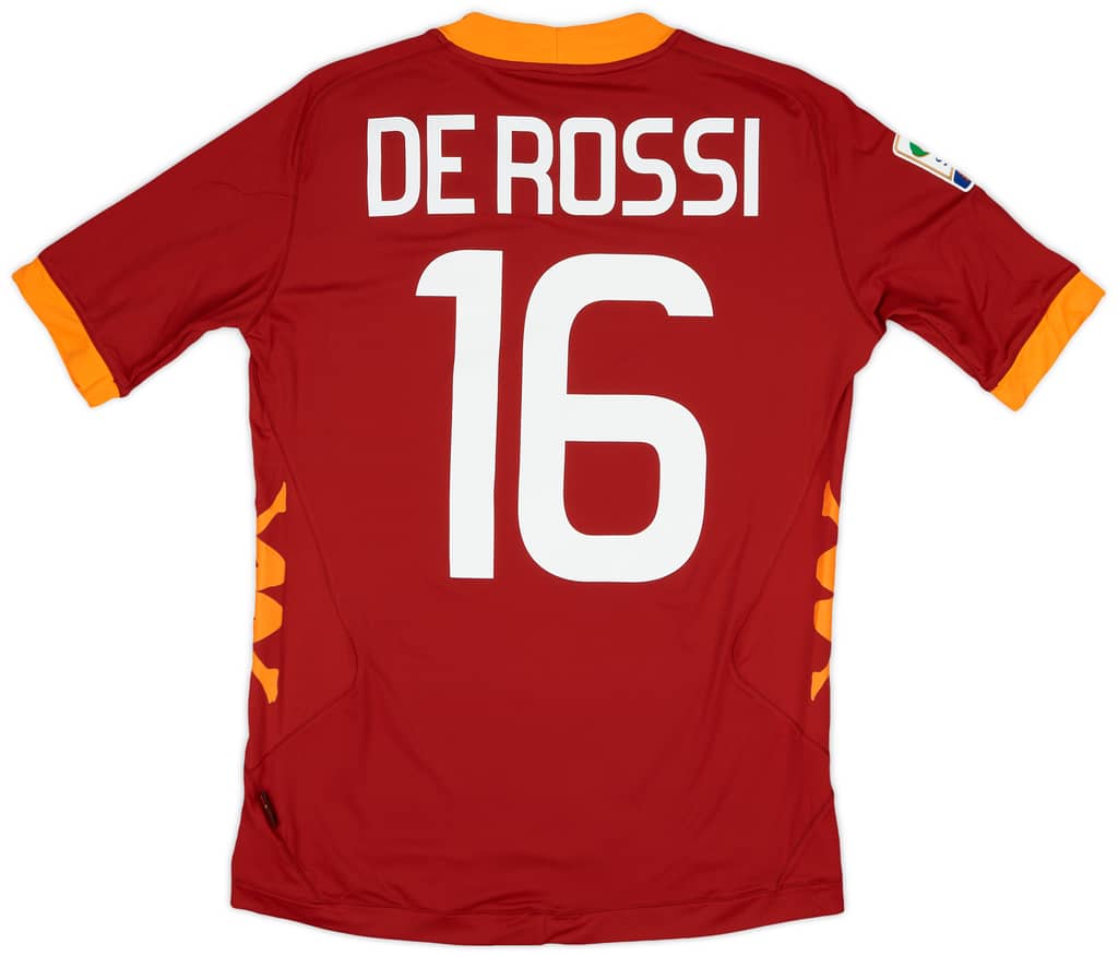 2011-12 Roma Home Shirt De Rossi #16 (M)