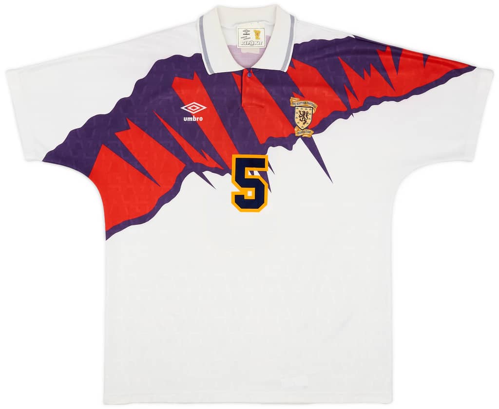 1991-93 Scotland Away Shirt McCoist #5 - 8/10 - (XL)