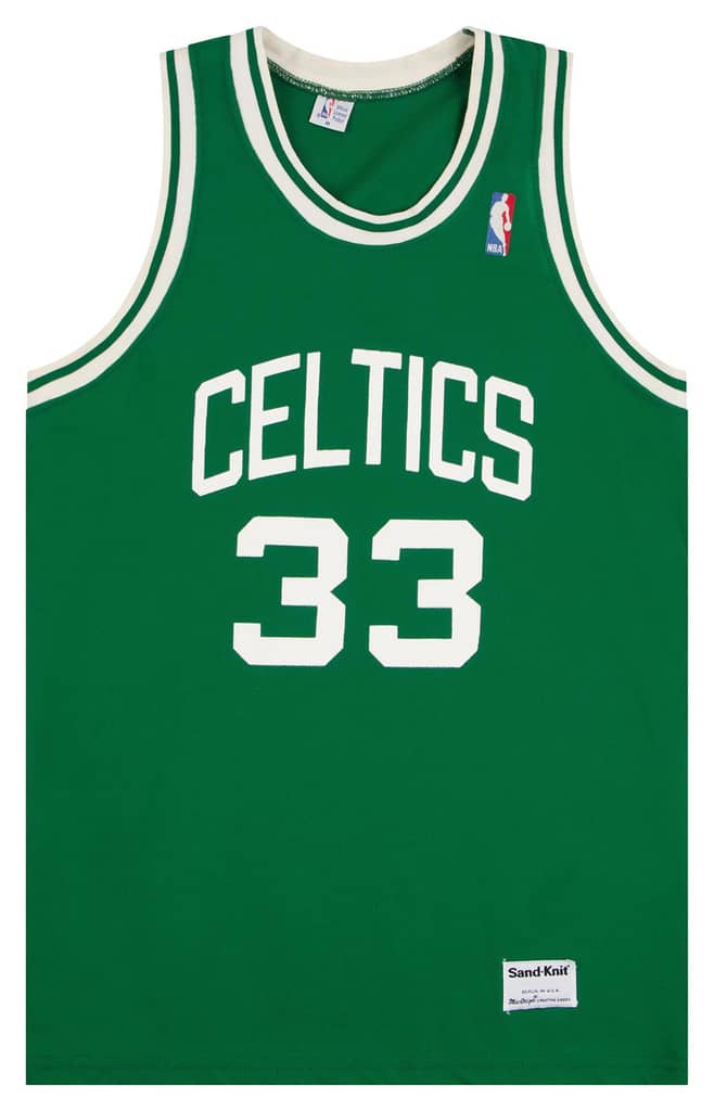1980s Boston Celtics Bird #33 MacGregor Sand-Knit Jersey (Away) M