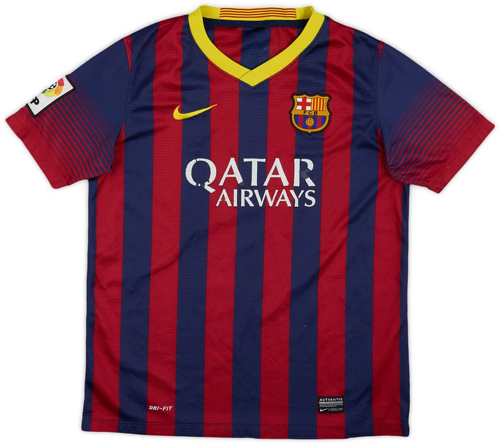 2013-14 Barcelona Home Shirt - 5/10 - (L.Boys)