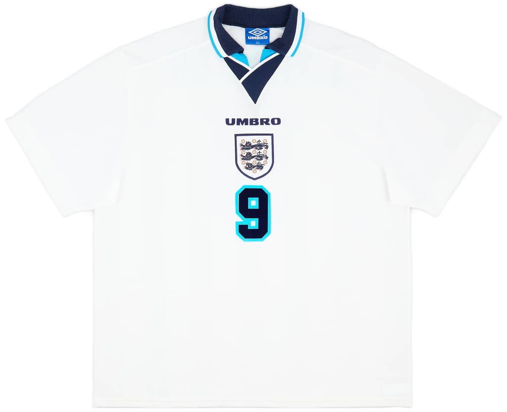1995-97 England Home Shirt Shearer #9 - 9/10 - (XXL)