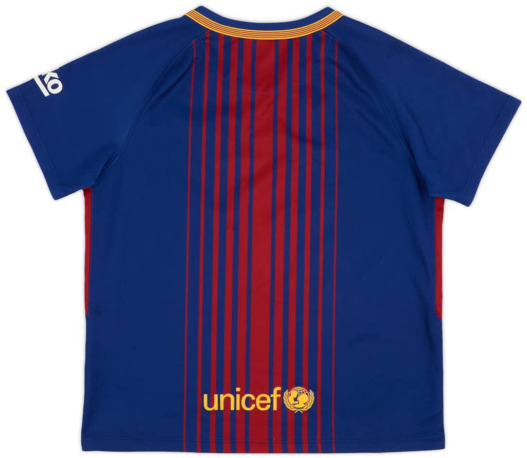2017-18 Barcelona Home Shirt - 8/10 - (7/8 Years)
