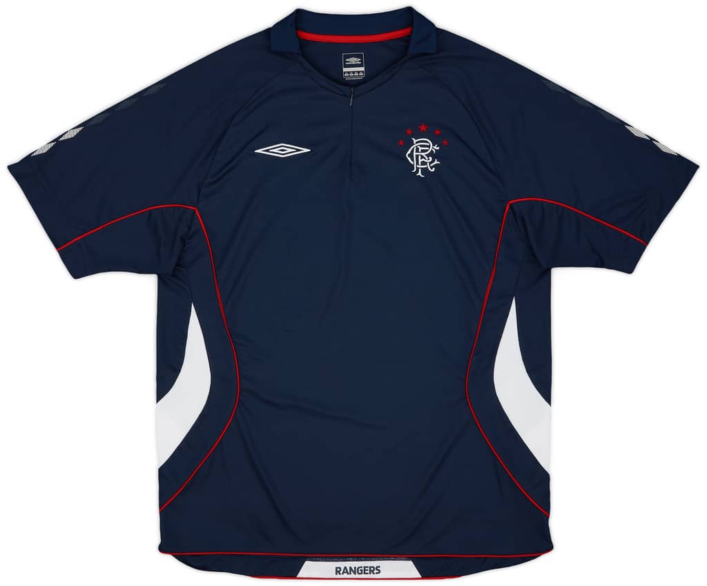 2006-07 Rangers Umbro 1/4 zip Polo Shirt - 9/10 - (XXL)
