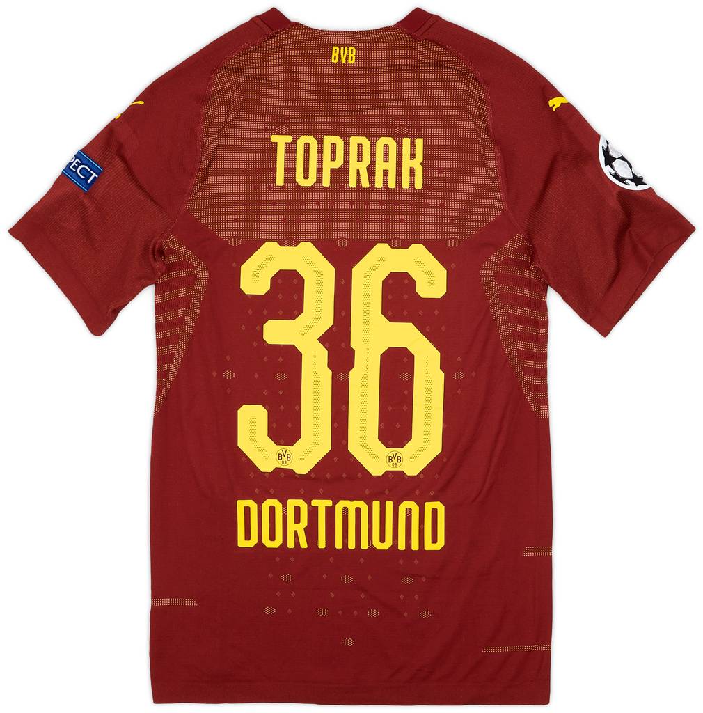 2018-19 Borussia Dortmund Player Issue Champions League Third Shirt Toprak #36