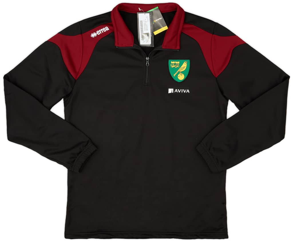 2015-16 Norwich Errea 1/4 Zip Training Top