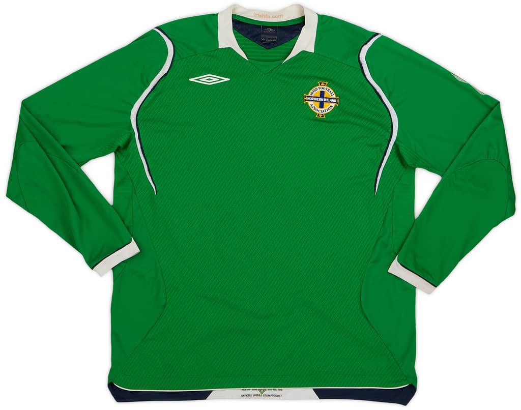 2008-10 Northern Ireland Home L/S Shirt - 8/10 - (XL)