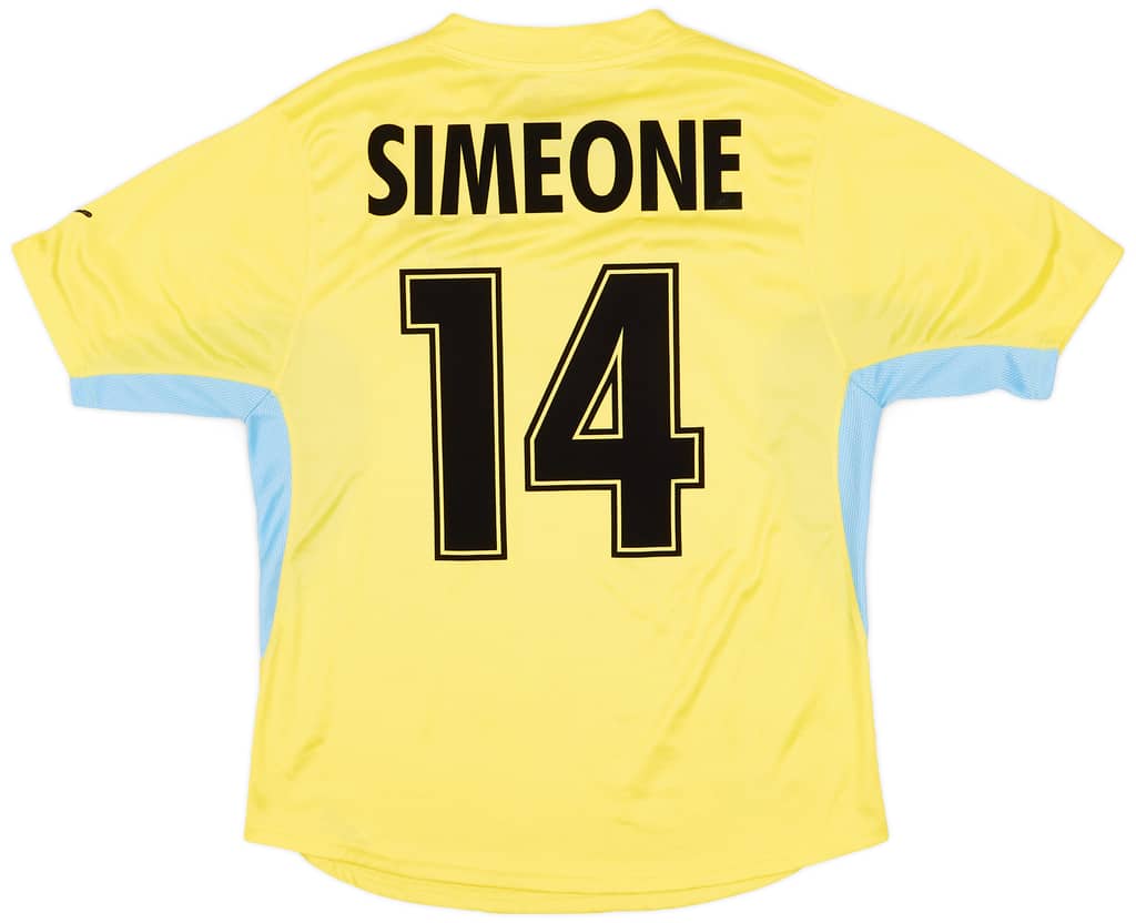 2001-02 Lazio Away Shirt Simeone #14 - 8/10 - (XL)