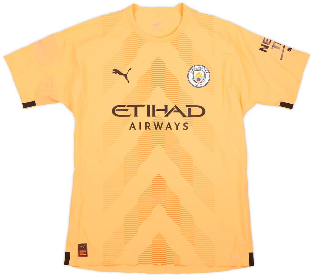 2022-23 Manchester City Match Issue GK Shirt Carson #33
