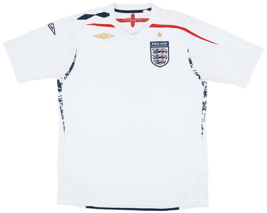 2007-09 England Home Shirt - 5/10 - (L)