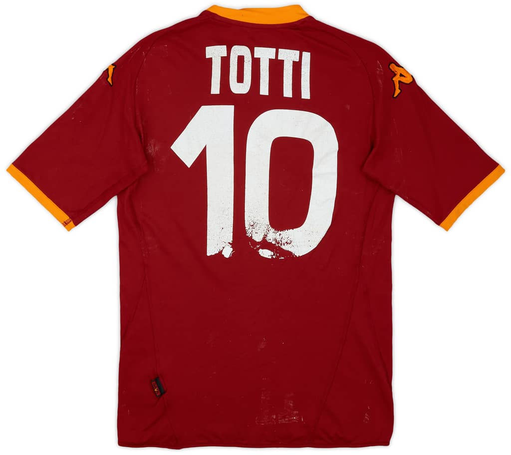 2007-08 Roma Home Shirt Totti #10 - 4/10 - (M)